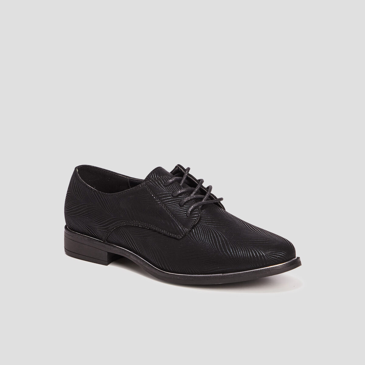 Derbies &agrave; lacets noir femme