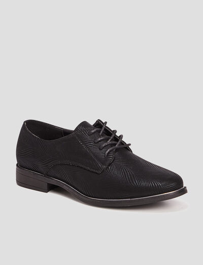 Derbies &agrave; lacets noir femme