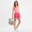 Short avec taille élastiquée rose fushia femme