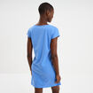 Chemise de nuit courte coton bleu electrique femme