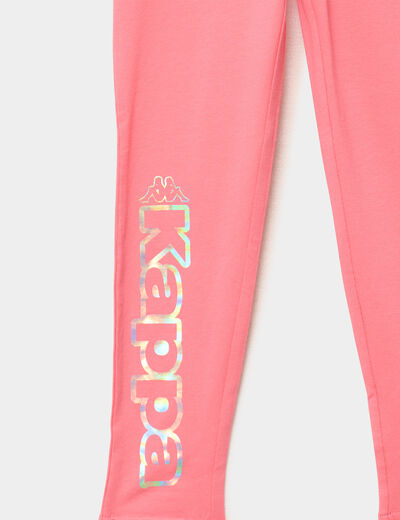 Legging coton majoritaire Kappa orange corail fille