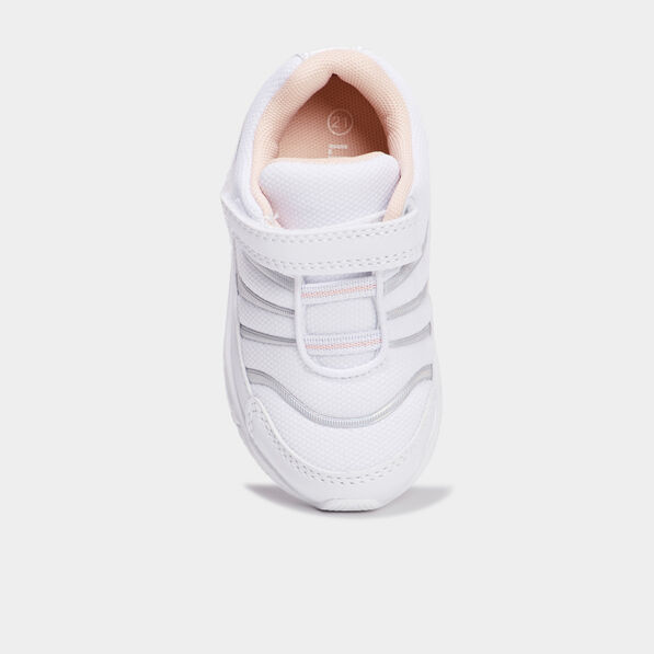 Baskets running à scratchs Liberto blanc bébé fille