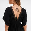 Robe longue &eacute;vas&eacute;e noir femme