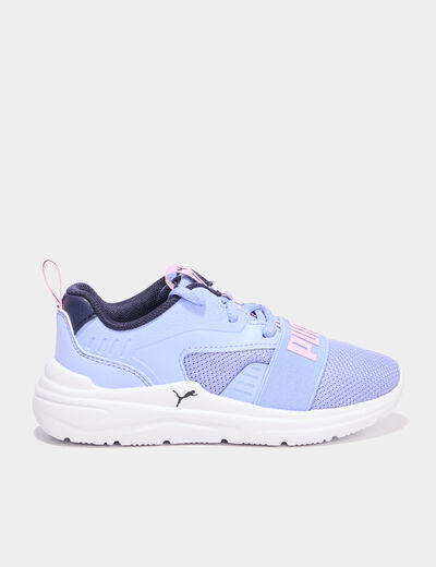 Baskets running &eacute;lastiqu&eacute;es Puma WIRED 2 violet fluo fille