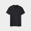 Polo slim manches courtes stretch noir homme