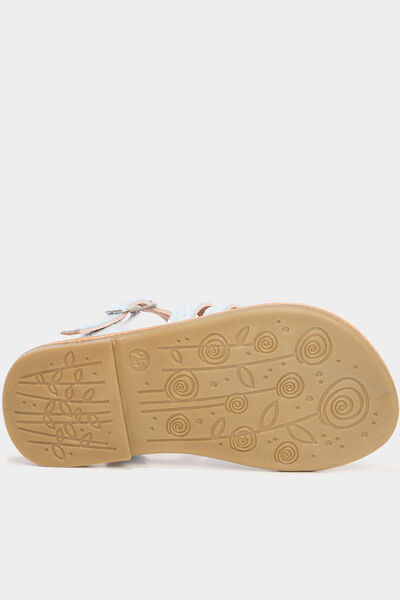 Sandales avec brides bleu ciel fille
