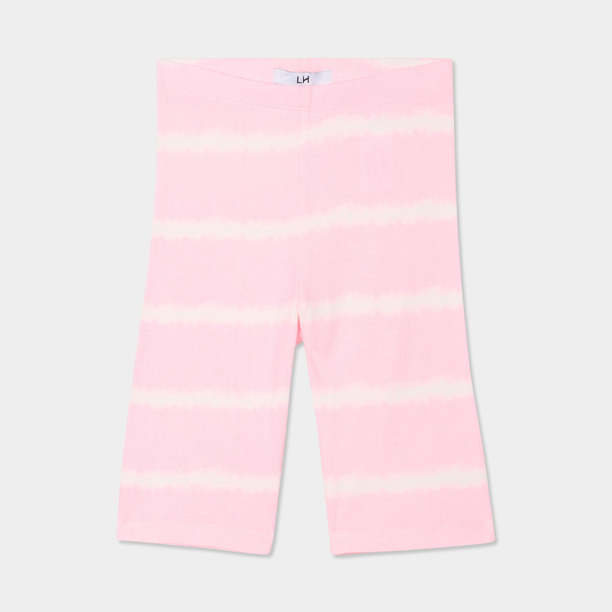 Legging cycliste côtelé coton rose fluo fille