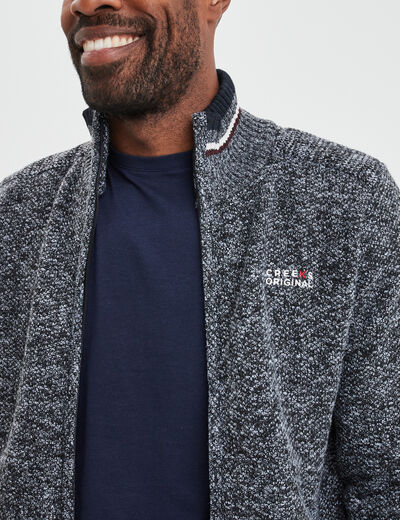 Gilet zippé Creeks gris foncé homme