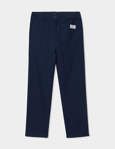 Pantalon chino coton majoritaire bleu foncé garçon