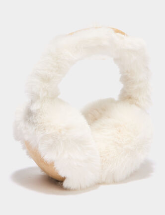 Cache-oreilles fausse fourrure ivoire femme