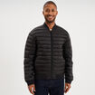 Doudoune l&eacute;g&egrave;re d&eacute;perlante col teddy noir homme