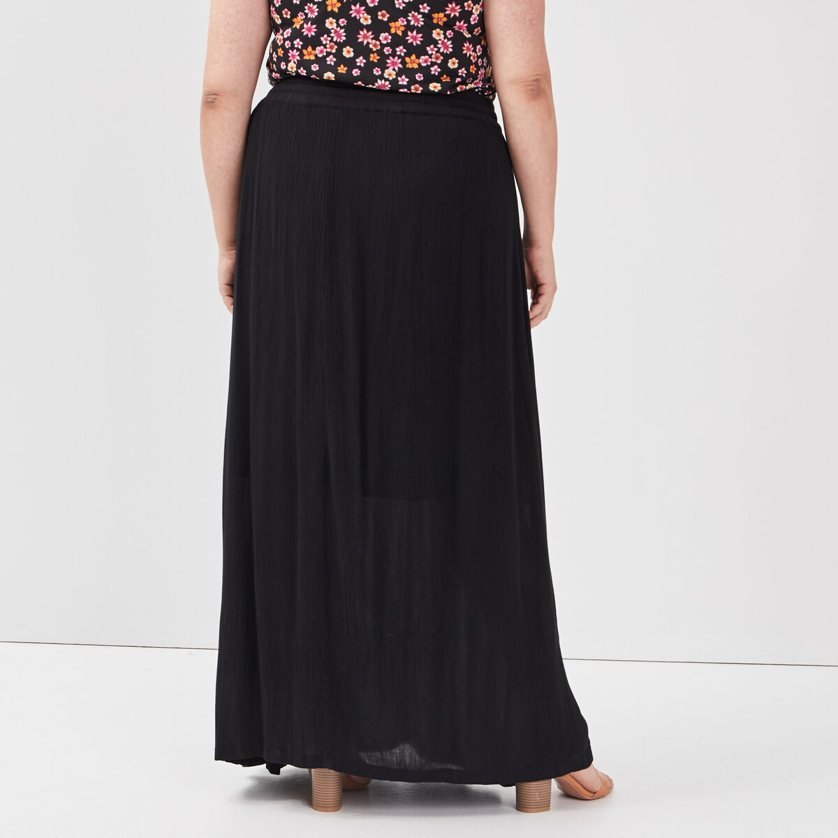 Jupe longue noir femme grande taille