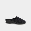 Chaussons mules compensés noir femme