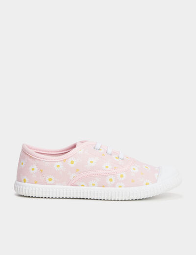 Tennis en toile rose fille