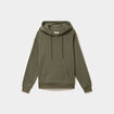 Sweat hoodie 1 poche &agrave; capuche vert kaki femme