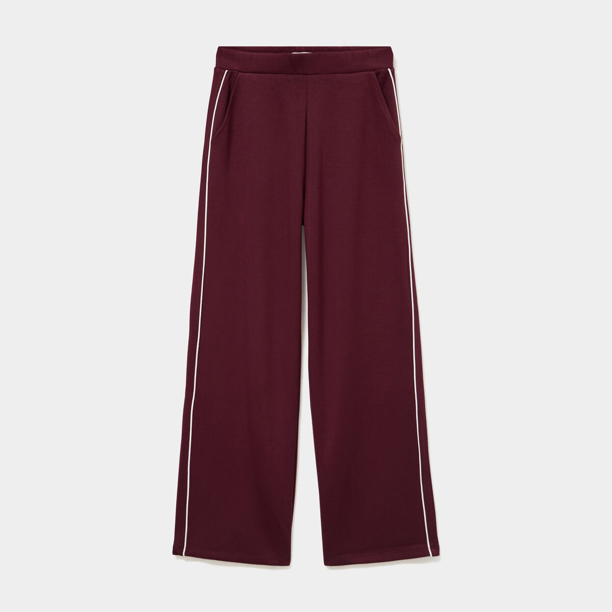Pantalon de jogging large molletonn&eacute; violet fonc&eacute; femme