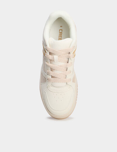 Tennis basses &agrave; lacets sable homme
