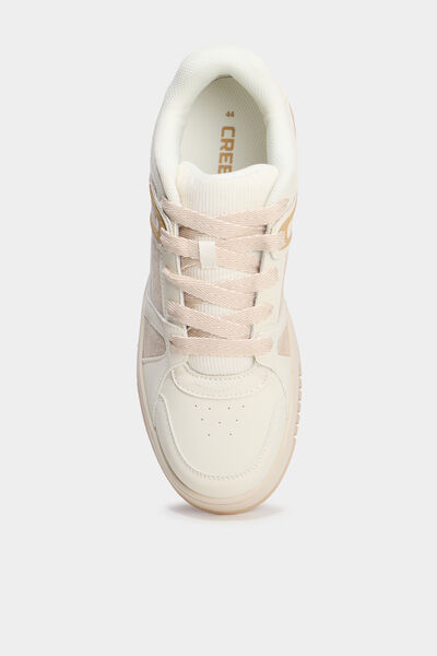 Tennis basses &agrave; lacets sable homme