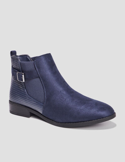 Bottines chelsea avec boucles bleu femme
