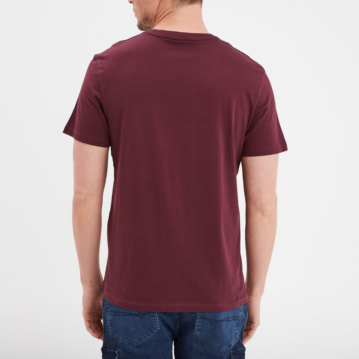 T-shirt manches courtes coton Creeks prune homme