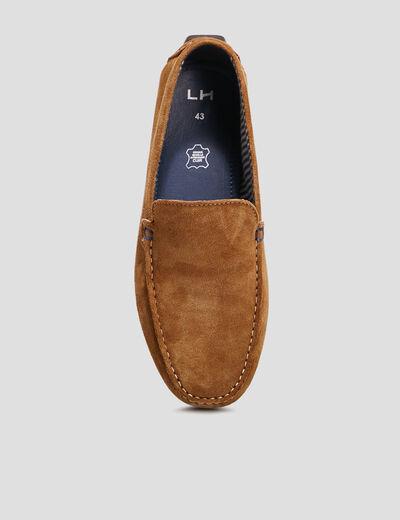 Mocassins en cuir sable homme