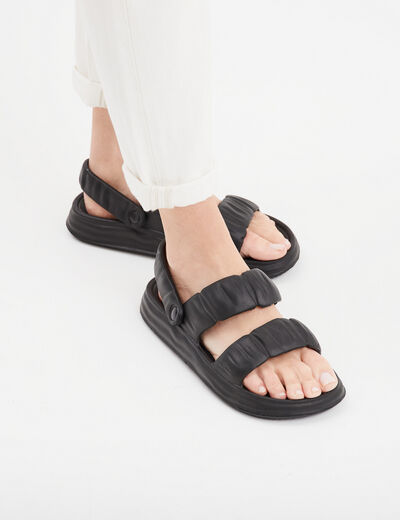 Sandales brides ajustables Wamea Beach noir femme