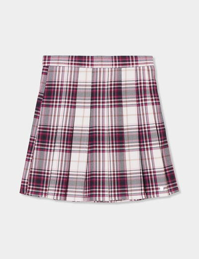 Jupe courte évasée plissée beige fille