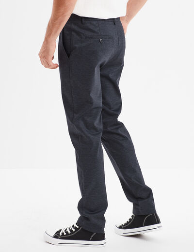 Pantalon chino slim bleu foncé homme