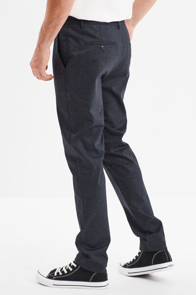 Pantalon chino slim bleu fonc&eacute; homme