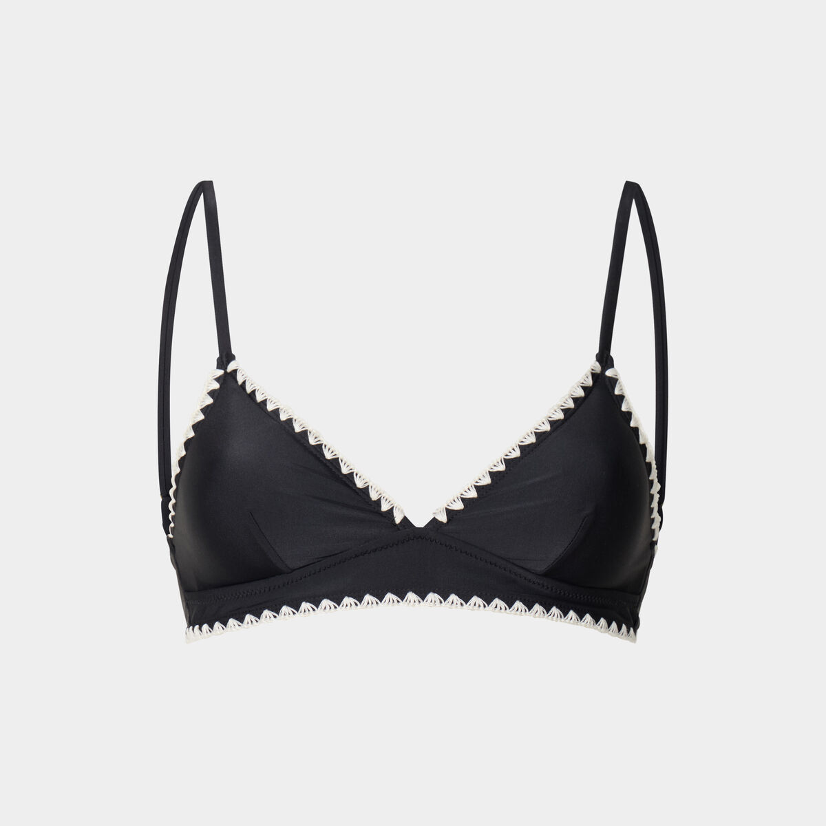 Haut de maillot de bain triangle noir femme