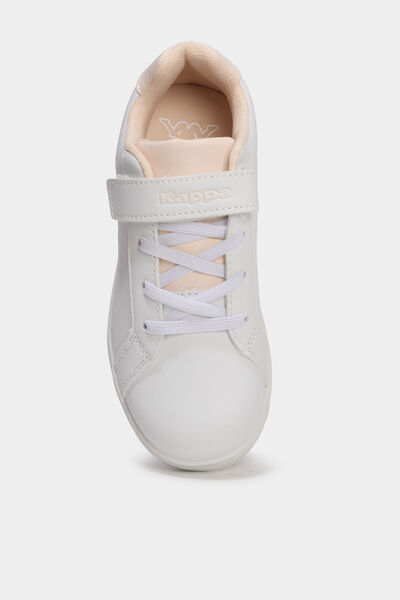 Tennis basses &agrave; scratchs Kappa FENIT rose pastel fille