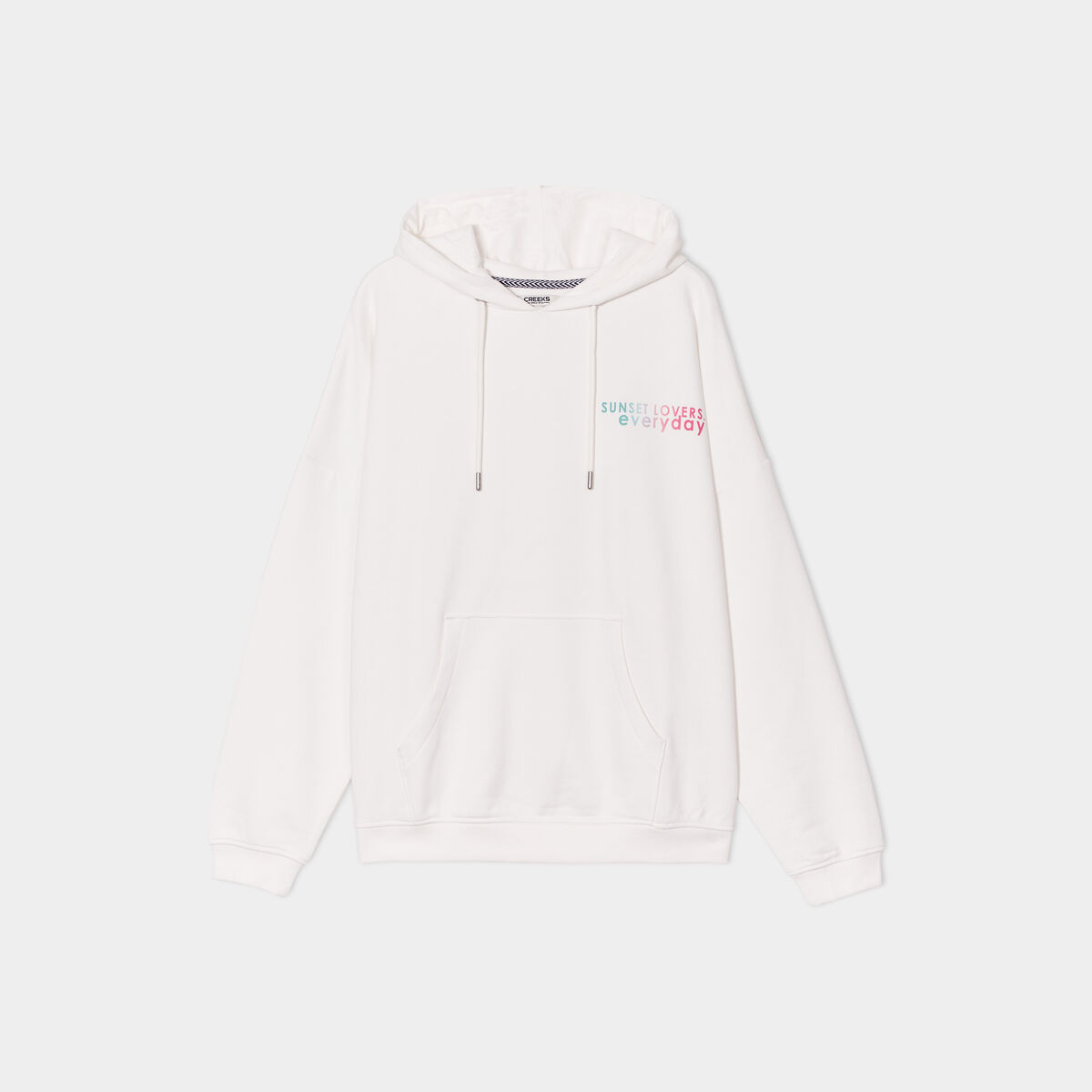 Sweat à capuche hoodie Creeks blanc femme