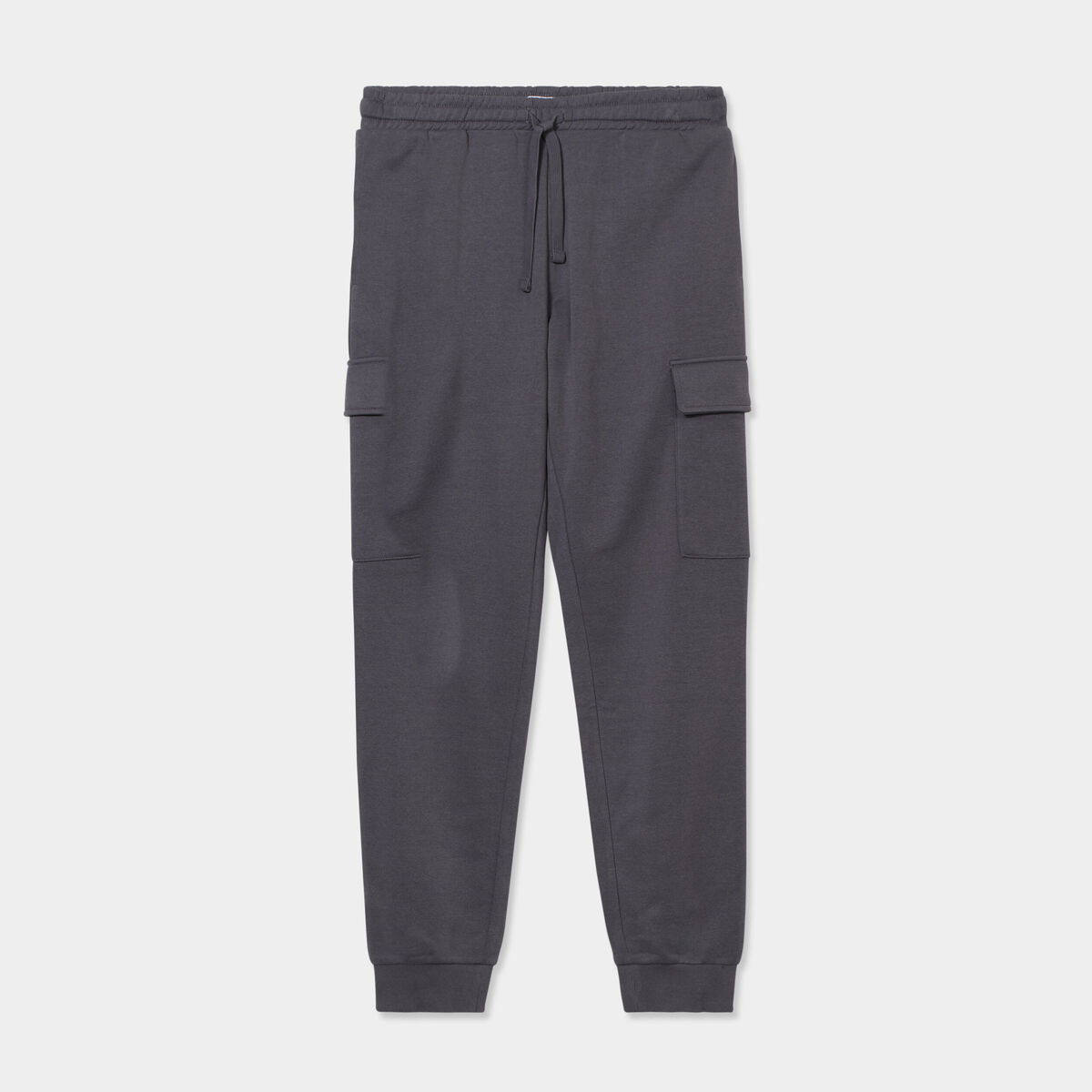 Pantalon jogging cargo molleton gris fonc&eacute; homme