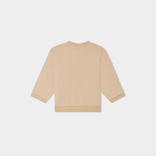 Sweat col rond manches longues coton gris foncé bébé garçon