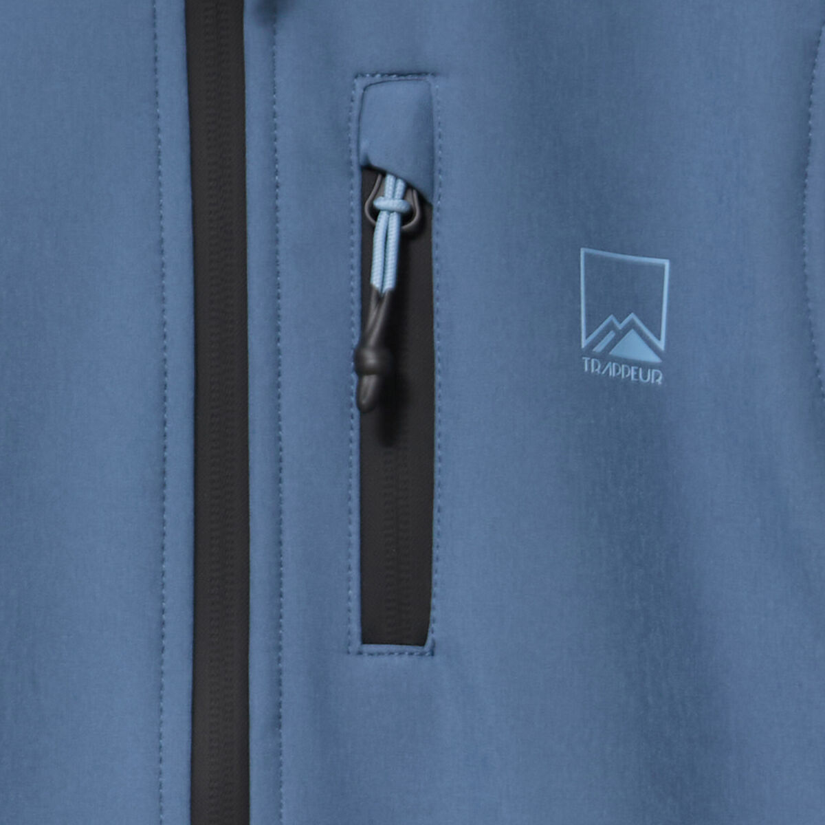 Blouson d&eacute;perlant fourr&eacute; &agrave; capuche bleu gris gar&ccedil;on
