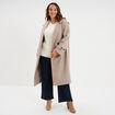 Manteau double boutonnage beige femme grande taille