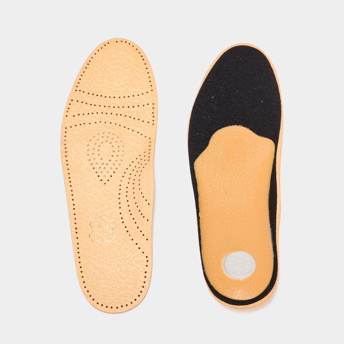 Semelles vo&ucirc;te plantaire cuir Tawata sable mixte
