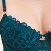 Soutien-gorge corbeille paddé dentelle vert canard femme