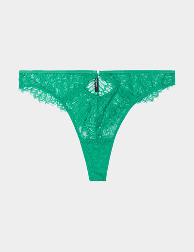 String en dentelle vert menthe femme