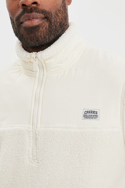 Sweat camionneur polaire Creeks blanc homme