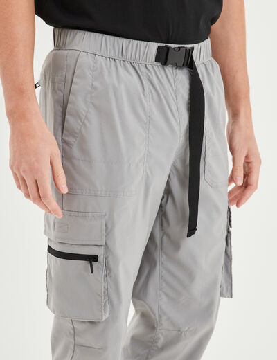 Pantalon cargo avec boucle gris homme
