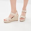 Sandales compensées Liberto blanc femme