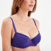 Soutien-gorge corbeille paddé dentelle violet foncé femme
