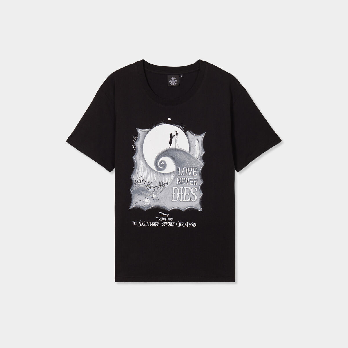 T-shirt coton Étrange Noël de Mr Jack noir femme