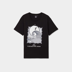 T-shirt coton Étrange Noël de Mr Jack noir femme