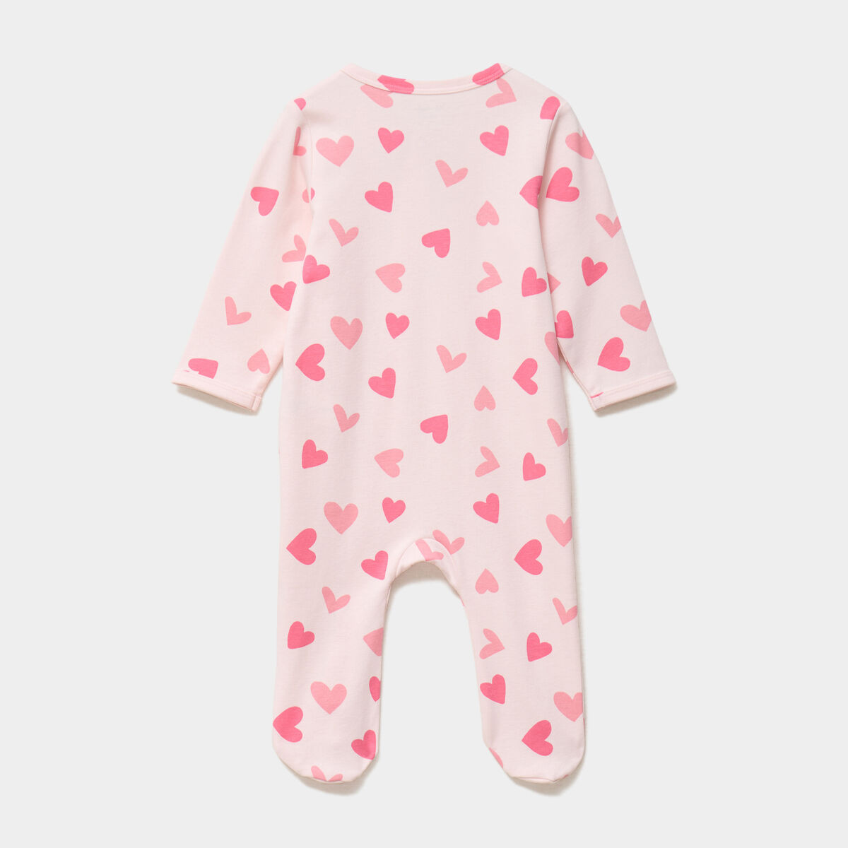 Dors-bien coton manches longues zipp&eacute; rose clair b&eacute;b&eacute;