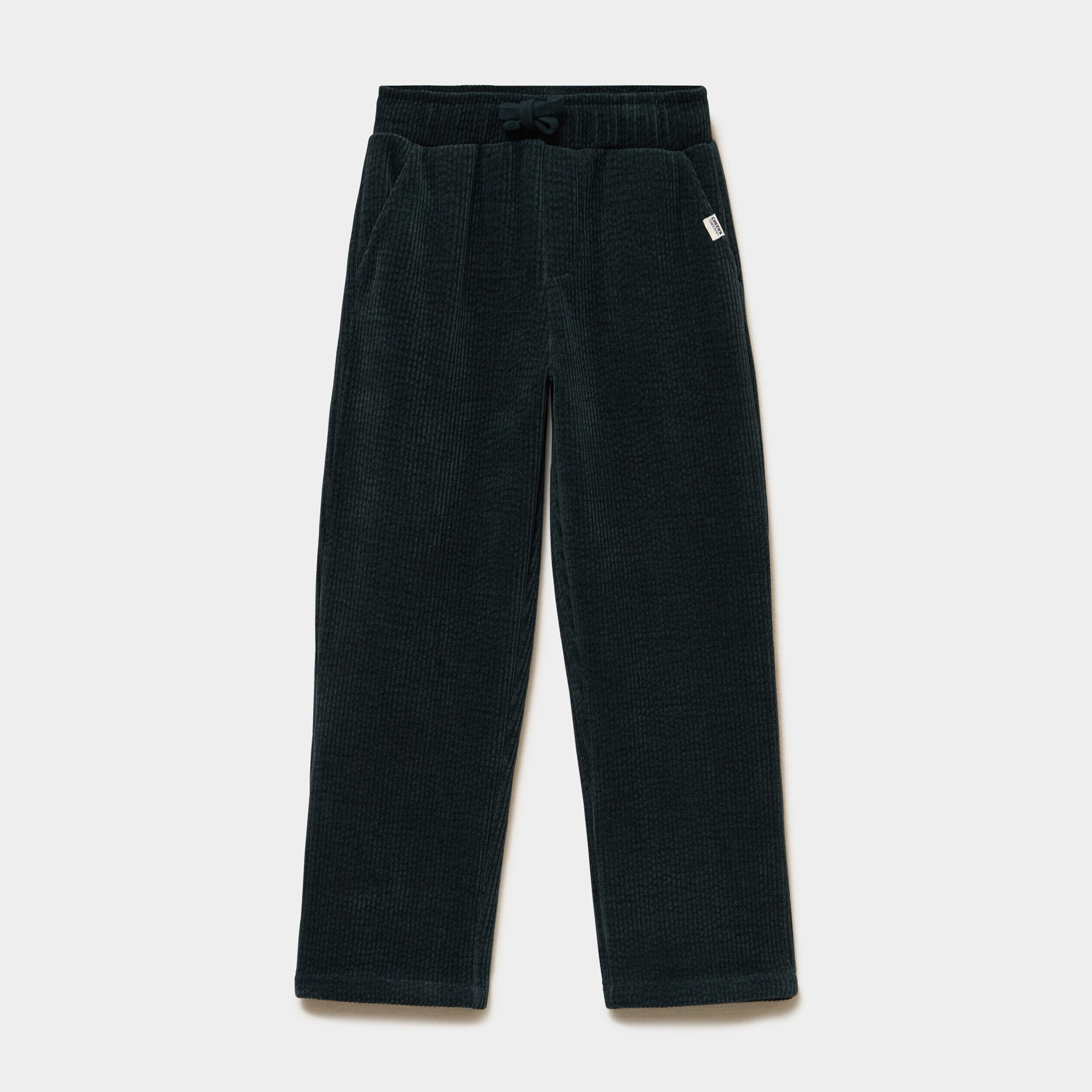 Pantalon relax effet velours côtelé vert foncé garçon CREEKS