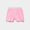 Short de pyjama taille &eacute;lastiqu&eacute;e coton blanc femme