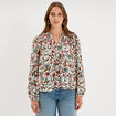 Chemise fluide &eacute;paules smock&eacute;es multicolore femme