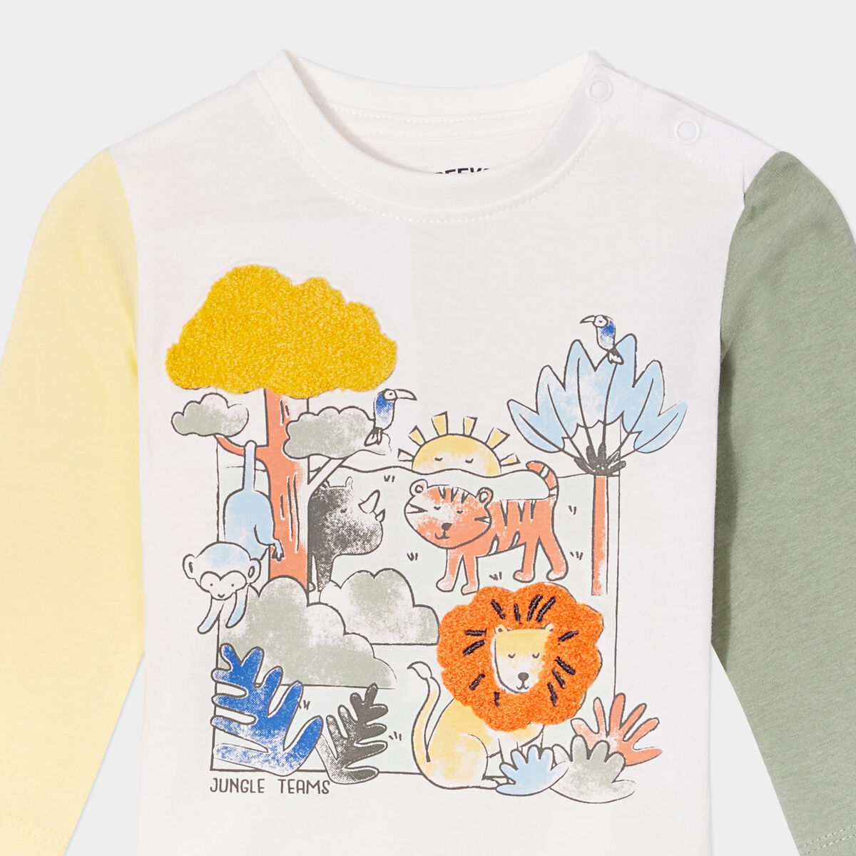 T-shirt manches longues coton Creeks blanc bébé garçon